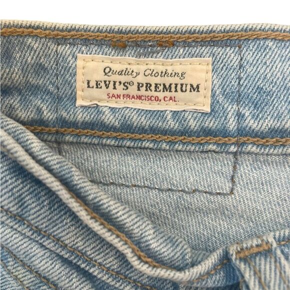Levis Premium 70s High Slim Straight Denim Jeans Womens Size 25 - Picture 6 of 12